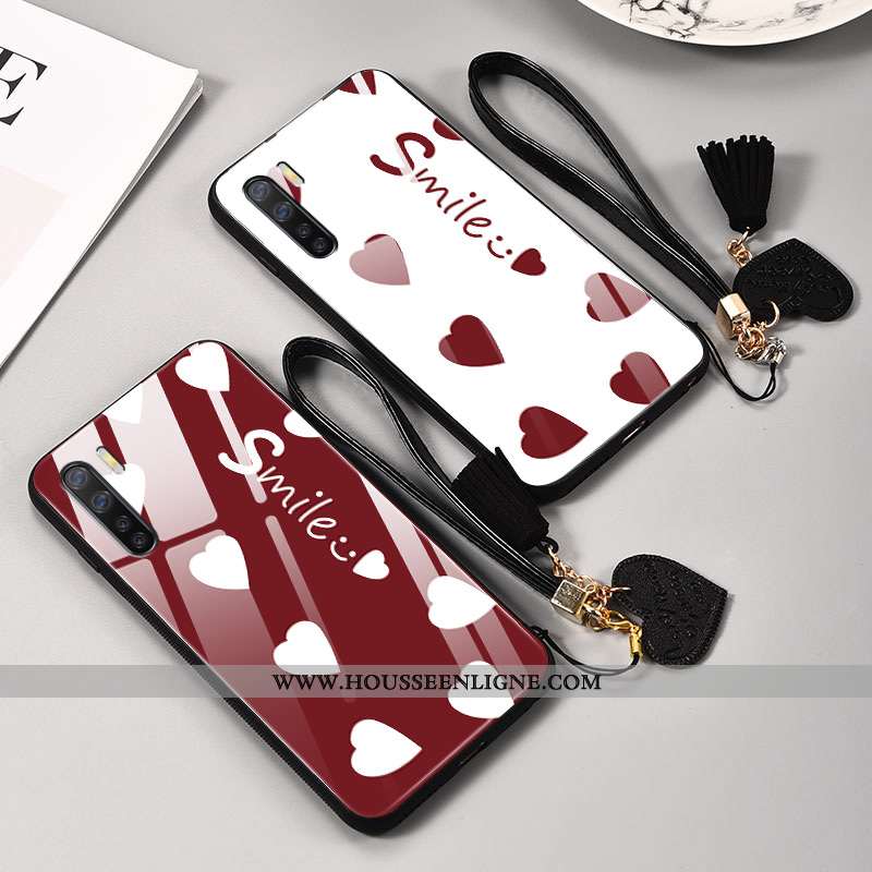 Étui Oppo A91 Créatif Ultra Coque Légère Téléphone Portable Net Rouge