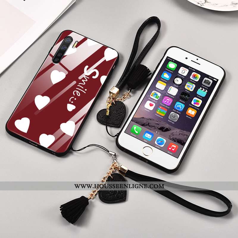 Étui Oppo A91 Créatif Ultra Coque Légère Téléphone Portable Net Rouge