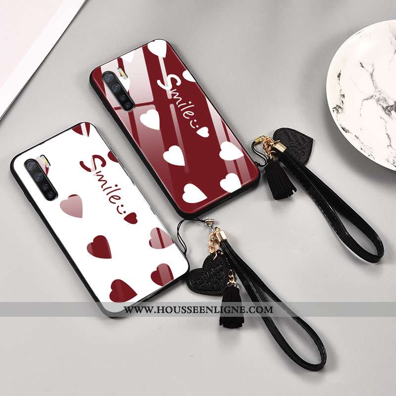 Étui Oppo A91 Créatif Ultra Coque Légère Téléphone Portable Net Rouge