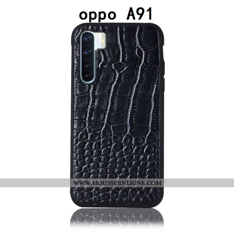 Étui Oppo A91 Cuir Véritable Protection Marron Tout Compris Téléphone Portable Incassable