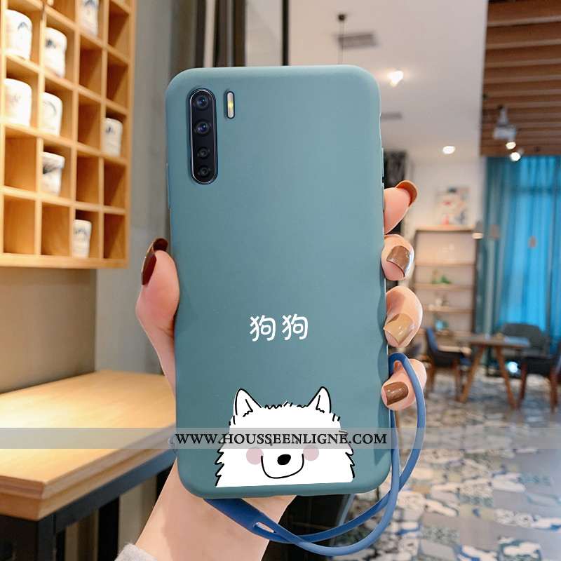 Étui Oppo A91 Dessin Animé Charmant Légère Téléphone Portable Tout Compris Incassable Amoureux Bleu
