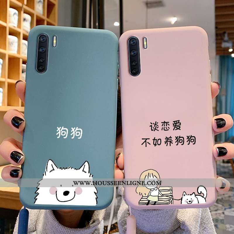 Étui Oppo A91 Dessin Animé Charmant Légère Téléphone Portable Tout Compris Incassable Amoureux Bleu