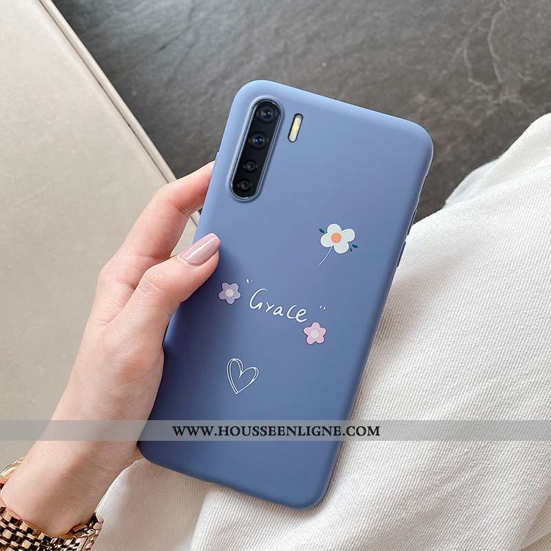 Étui Oppo A91 Légère Fluide Doux Vert Téléphone Portable Net Rouge Simple Verte