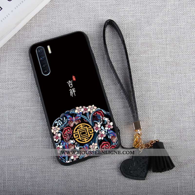 Étui Oppo A91 Mode Protection Simple Incassable Amour Ornements Suspendus Rouge