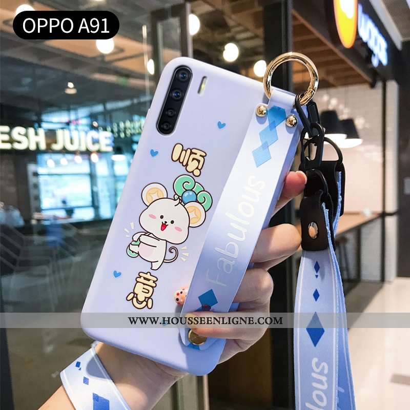 Étui Oppo A91 Ornements Suspendus Personnalité Protection Fluide Doux Charmant Mode Légère Rouge