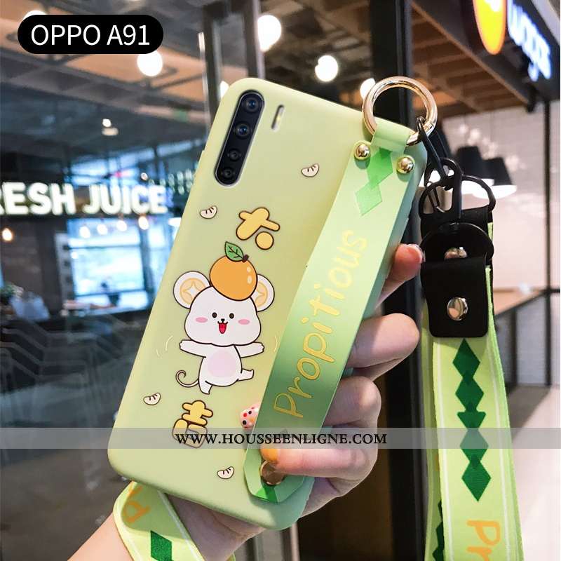 Étui Oppo A91 Ornements Suspendus Personnalité Protection Fluide Doux Charmant Mode Légère Rouge