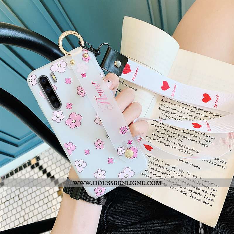Étui Oppo A91 Ornements Suspendus Tendance Coque Tout Compris Transparent Blanc Blanche
