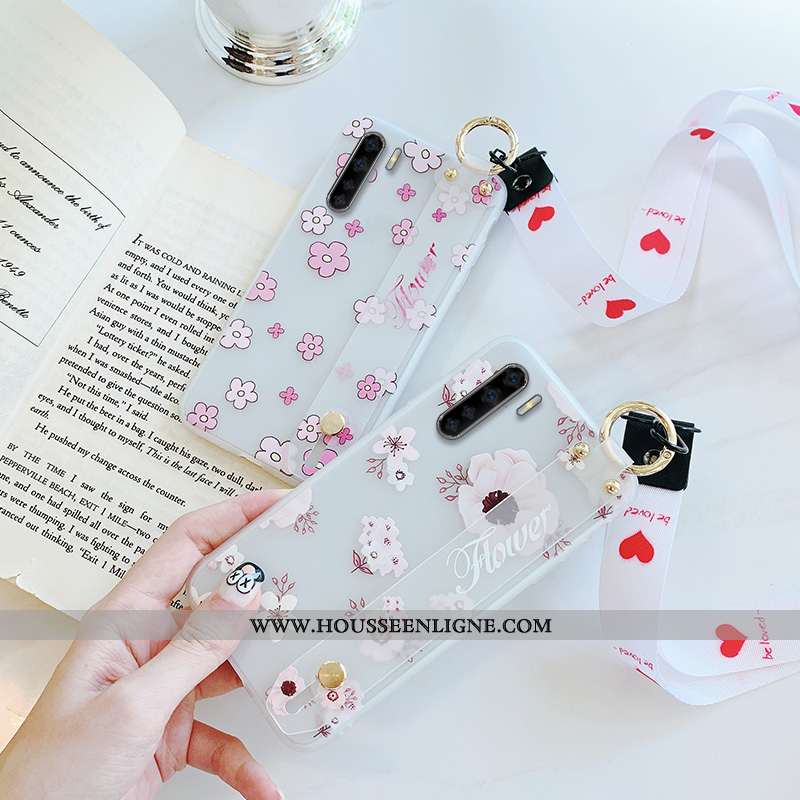 Étui Oppo A91 Ornements Suspendus Tendance Coque Tout Compris Transparent Blanc Blanche