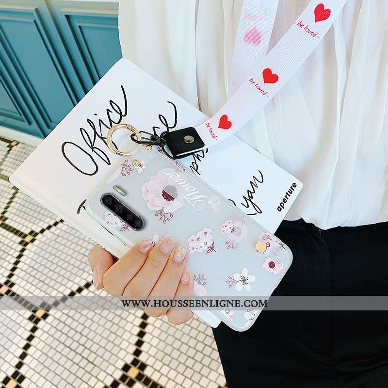 Étui Oppo A91 Ornements Suspendus Tendance Coque Tout Compris Transparent Blanc Blanche