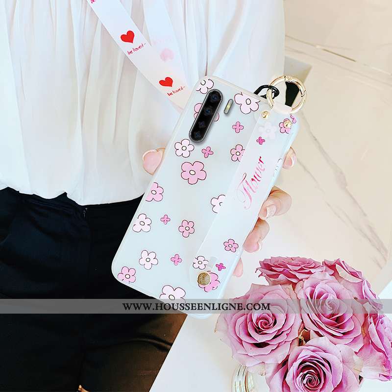 Étui Oppo A91 Ornements Suspendus Tendance Coque Tout Compris Transparent Blanc Blanche