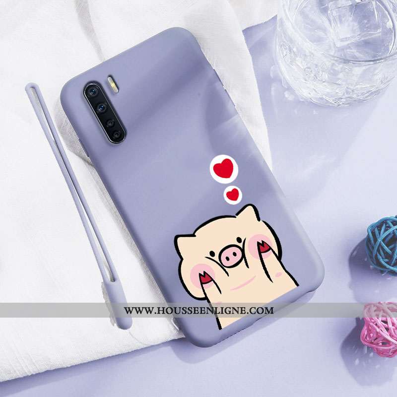 Étui Oppo A91 Personnalité Créatif Net Rouge Légère Dessin Animé Incassable Tout Compris Verte