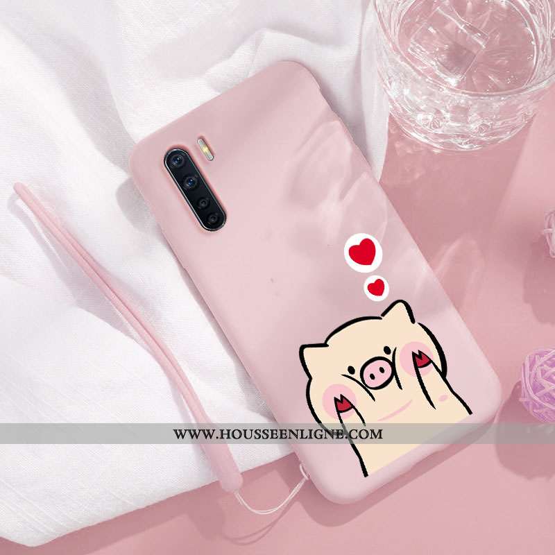Étui Oppo A91 Personnalité Créatif Net Rouge Légère Dessin Animé Incassable Tout Compris Verte