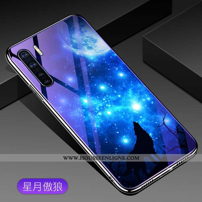 Étui Oppo A91 Personnalité Créatif Protection Tempérer Membrane Violet Coque