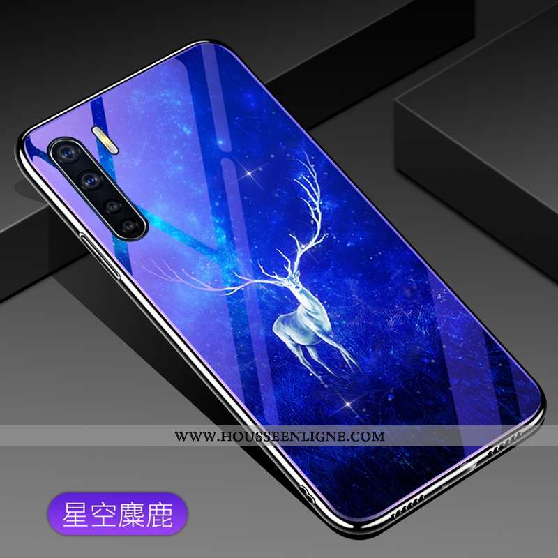 Étui Oppo A91 Personnalité Créatif Protection Tempérer Membrane Violet Coque