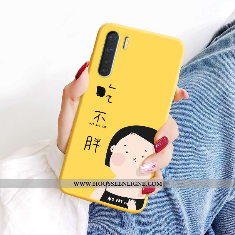Étui Oppo A91 Personnalité Légère Légères Coque Protection Téléphone Portable Incassable Jaune