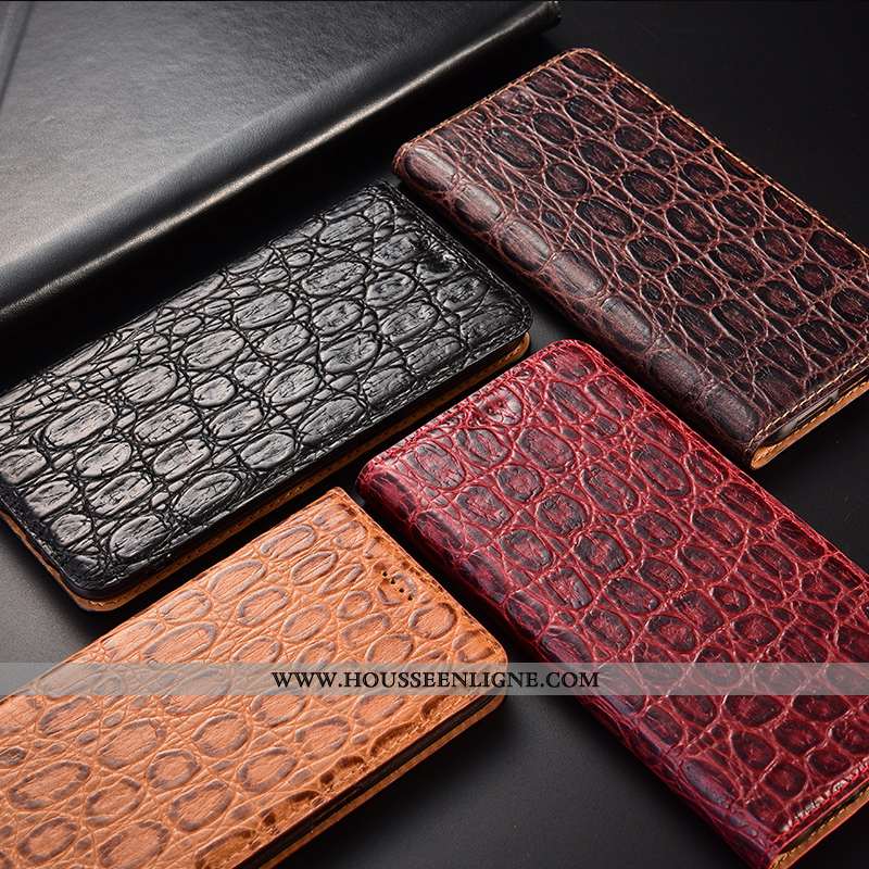 Étui Oppo A91 Protection Cuir Véritable Incassable Tout Compris Marron Téléphone Portable Coque