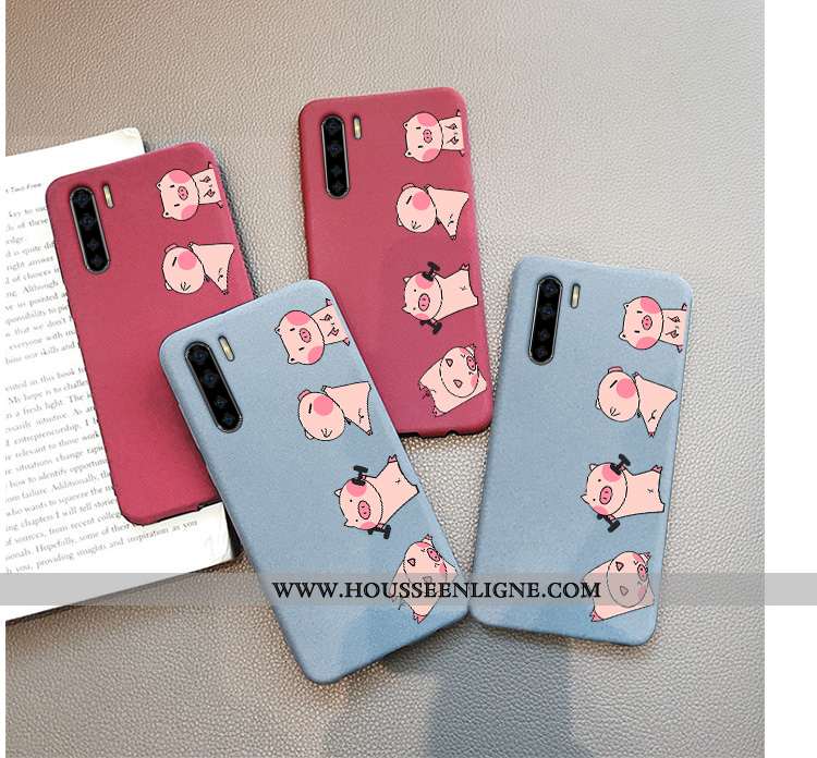 Étui Oppo A91 Protection Délavé En Daim Membrane Incassable Fluide Doux Tendance Gris
