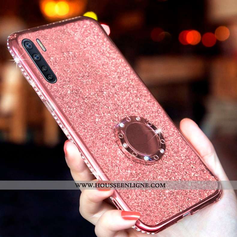 Étui Oppo A91 Transparent Personnalité Téléphone Portable Net Rouge Protection Rouge Tout Compris