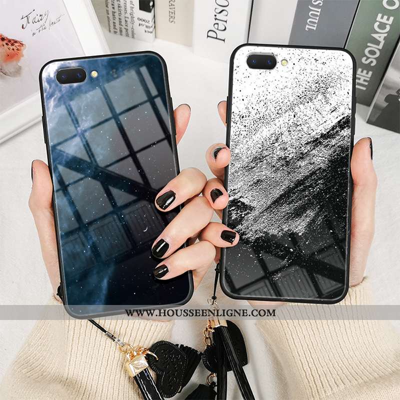 Étui Oppo Ax5 Créatif Tendance Argent Incassable Net Rouge Nouveau Téléphone Portable Bleu