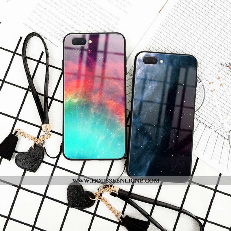 Étui Oppo Ax5 Créatif Tendance Argent Incassable Net Rouge Nouveau Téléphone Portable Bleu