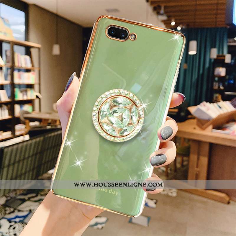 Étui Oppo Ax5 Dessin Animé Tendance Silicone Luxe Téléphone Portable Placage Tout Compris Verte