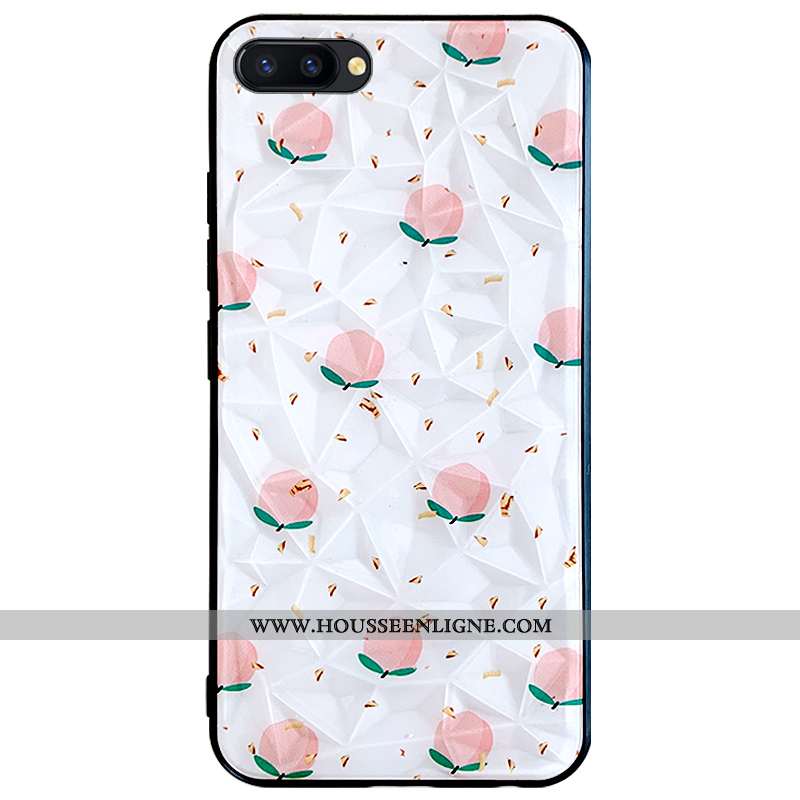 Étui Oppo Ax5 Fluide Doux Mode Protection Coque Incassable Tendance Modèle Fleurie Blanche