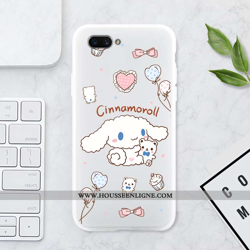 Étui Oppo Ax5 Protection Transparent Blanc Délavé En Daim Silicone Dessin Animé Blanche