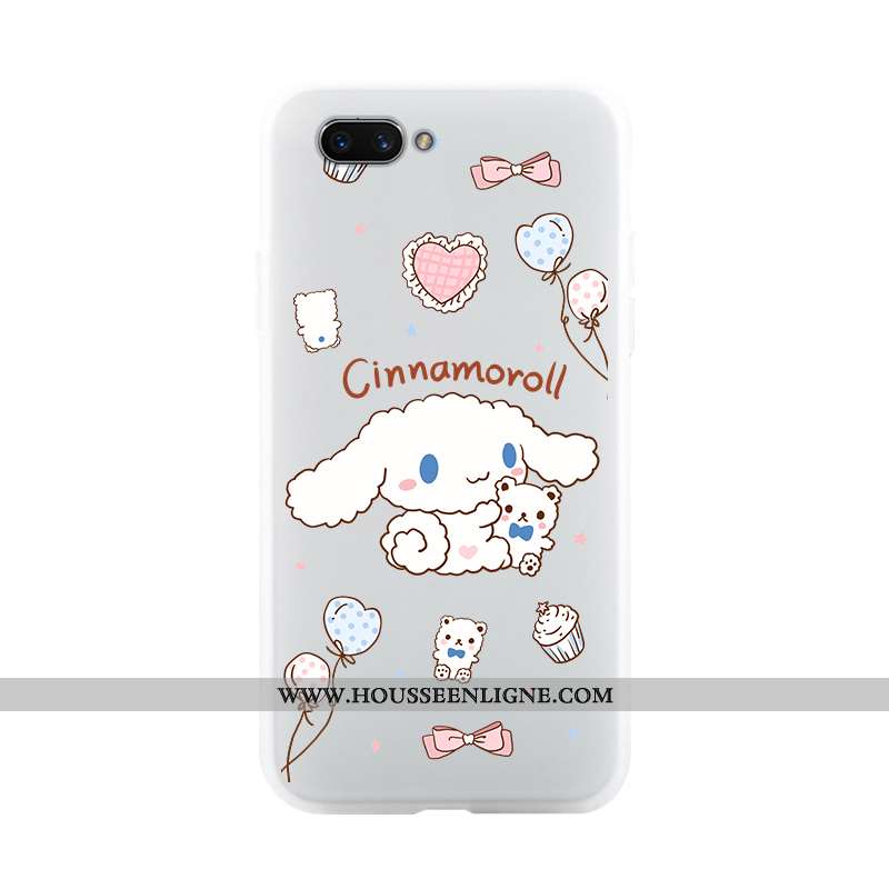 Étui Oppo Ax5 Protection Transparent Blanc Délavé En Daim Silicone Dessin Animé Blanche