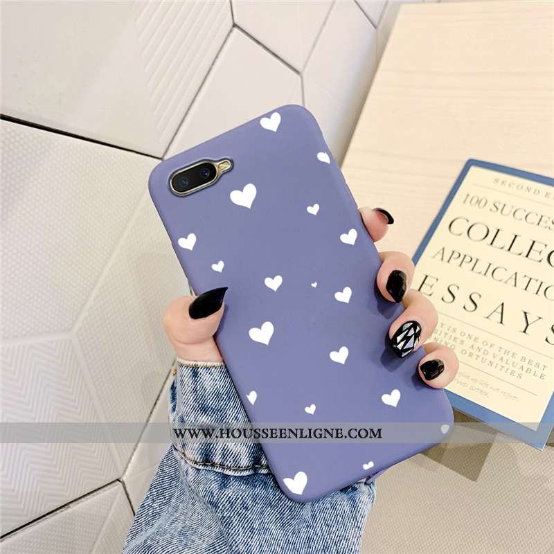 Étui Oppo Ax5 Silicone Protection Téléphone Portable Amour Violet Coque Simple