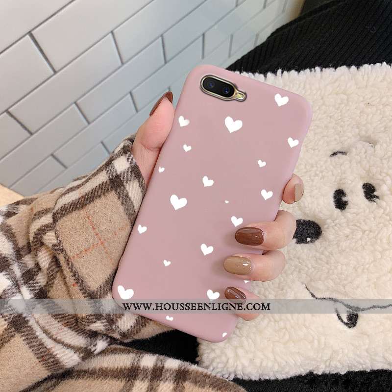 Étui Oppo Ax5 Silicone Protection Téléphone Portable Amour Violet Coque Simple