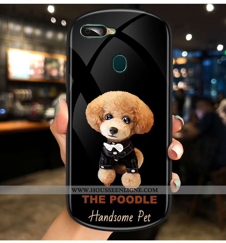 Étui Oppo Ax7 Créatif Charmant Téléphone Portable Personnalité Coque Rond Net Rouge Noir