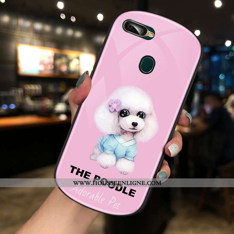 Étui Oppo Ax7 Créatif Charmant Téléphone Portable Personnalité Coque Rond Net Rouge Noir