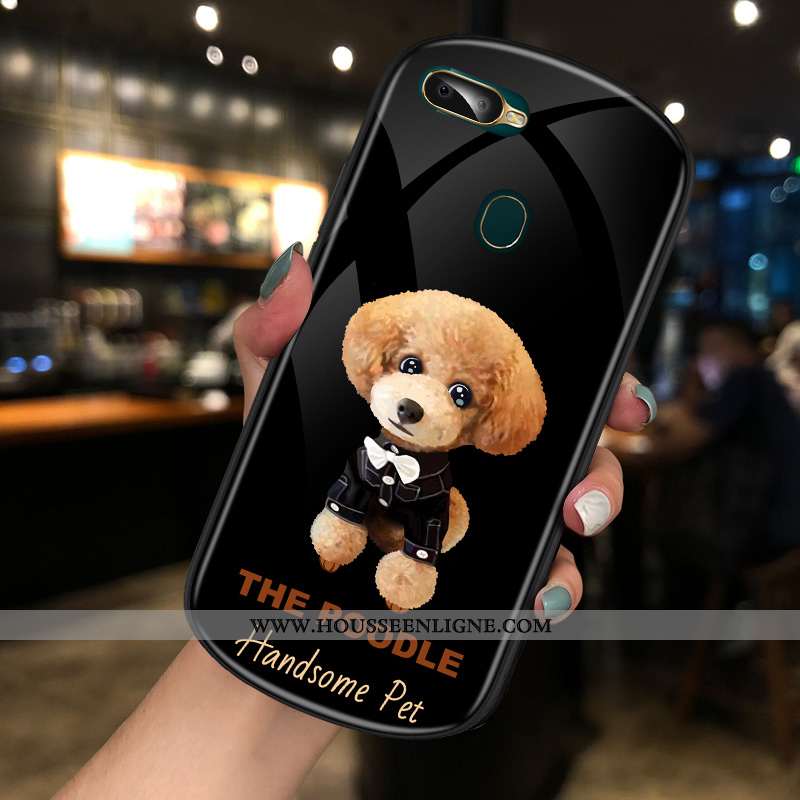 Étui Oppo Ax7 Créatif Charmant Téléphone Portable Personnalité Coque Rond Net Rouge Noir