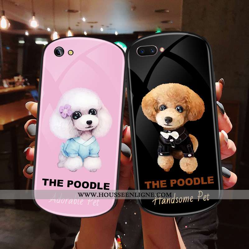 Étui Oppo Ax7 Créatif Charmant Téléphone Portable Personnalité Coque Rond Net Rouge Noir