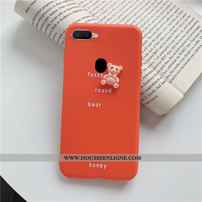 Étui Oppo Ax7 Dessin Animé Tendance Animal Coque Protection Incassable Dimensionnel Rouge