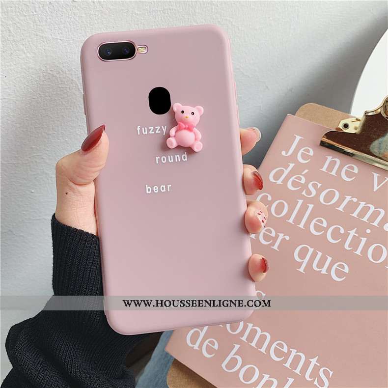 Étui Oppo Ax7 Dessin Animé Tendance Animal Coque Protection Incassable Dimensionnel Rouge