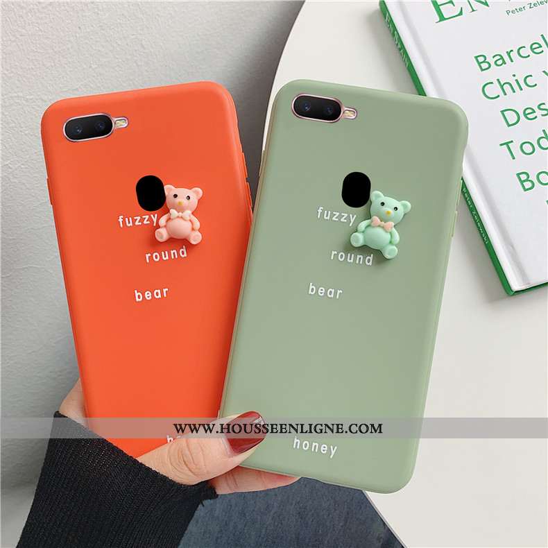 Étui Oppo Ax7 Dessin Animé Tendance Animal Coque Protection Incassable Dimensionnel Rouge