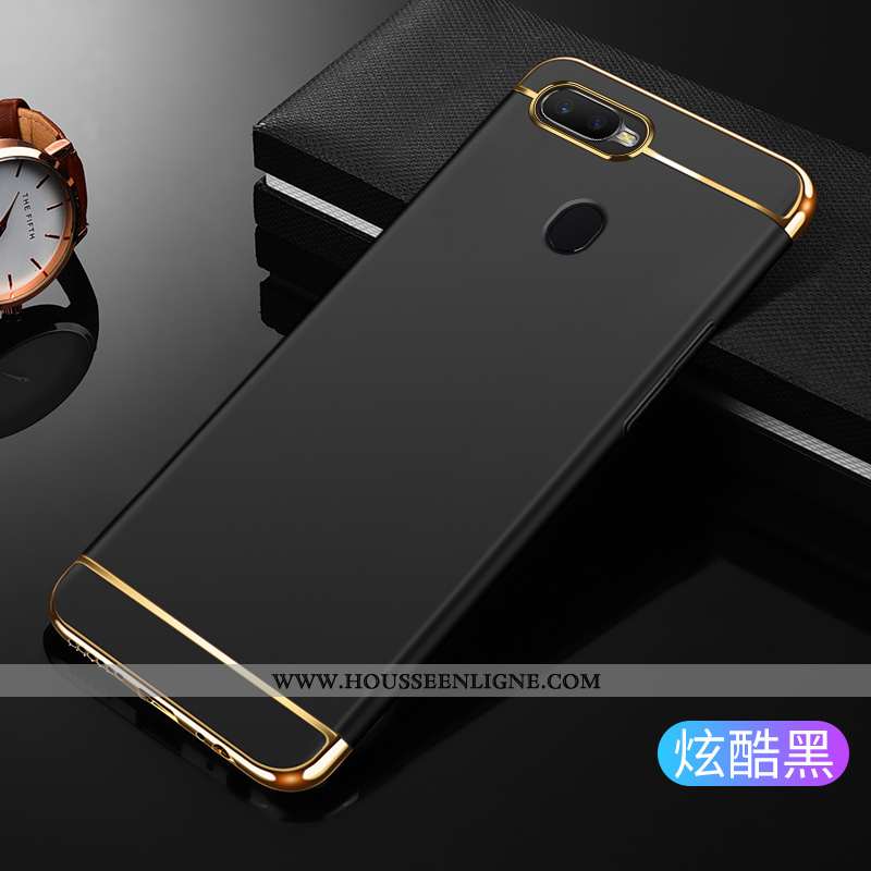 Étui Oppo Ax7 Délavé En Daim Coque Net Rouge Incassable Rose Téléphone Portable