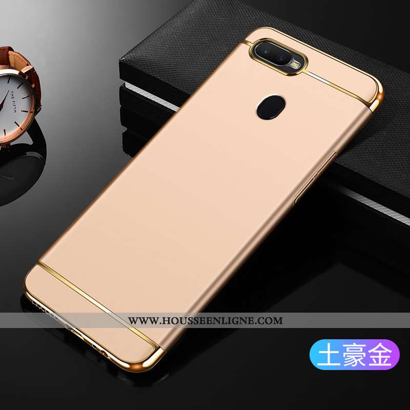 Étui Oppo Ax7 Délavé En Daim Coque Net Rouge Incassable Rose Téléphone Portable
