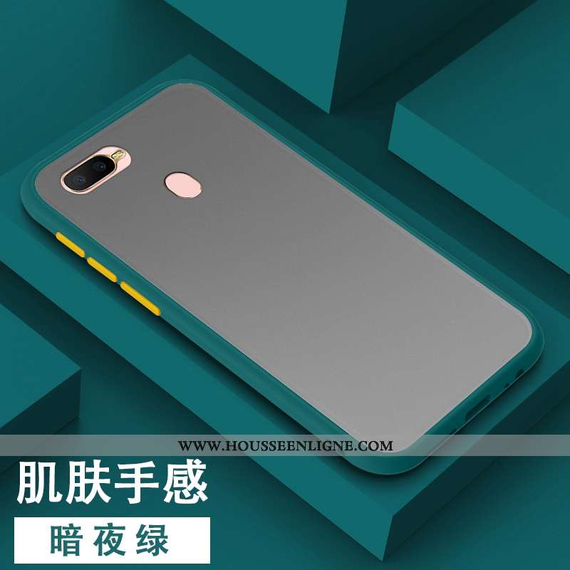 Étui Oppo Ax7 Délavé En Daim Tendance Tout Compris Noir Coque Simple Fluide Doux