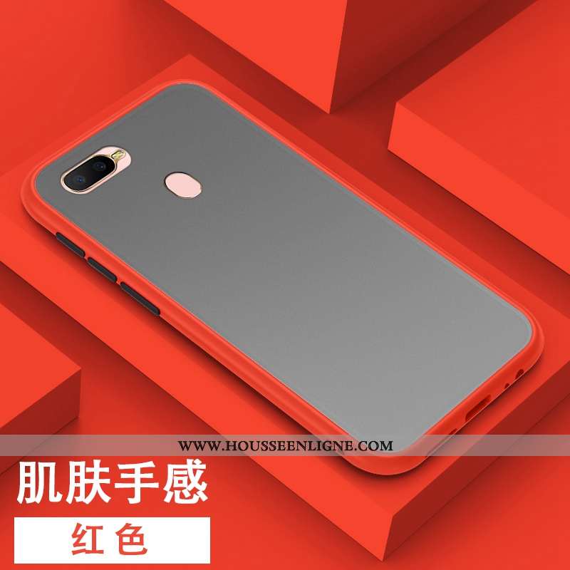 Étui Oppo Ax7 Délavé En Daim Tendance Tout Compris Noir Coque Simple Fluide Doux