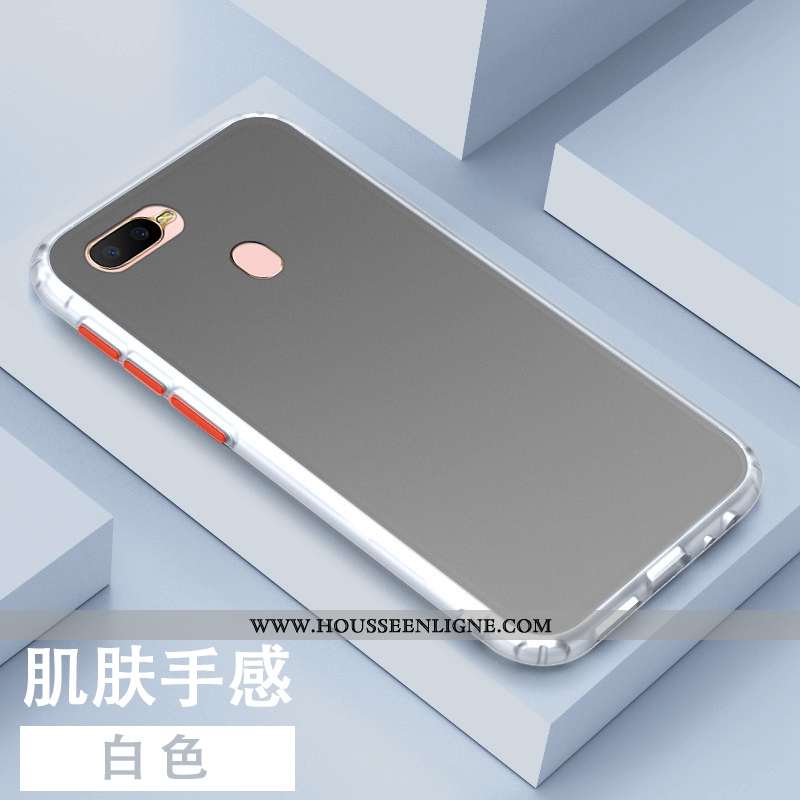 Étui Oppo Ax7 Délavé En Daim Tendance Tout Compris Noir Coque Simple Fluide Doux