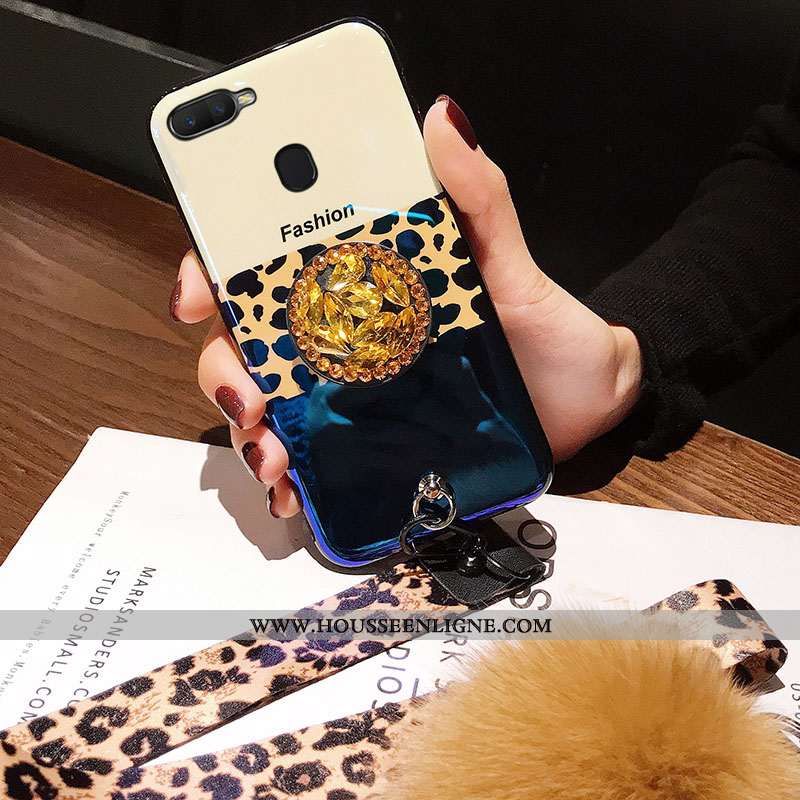 Étui Oppo Ax7 Protection Ultra Léopard Tendance Silicone Fluide Doux Noir