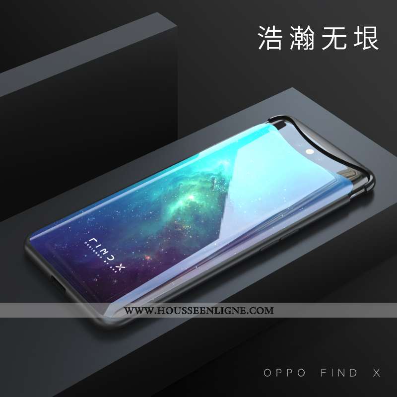Étui Oppo Find X Protection Transparent Difficile Coque Violet Incassable