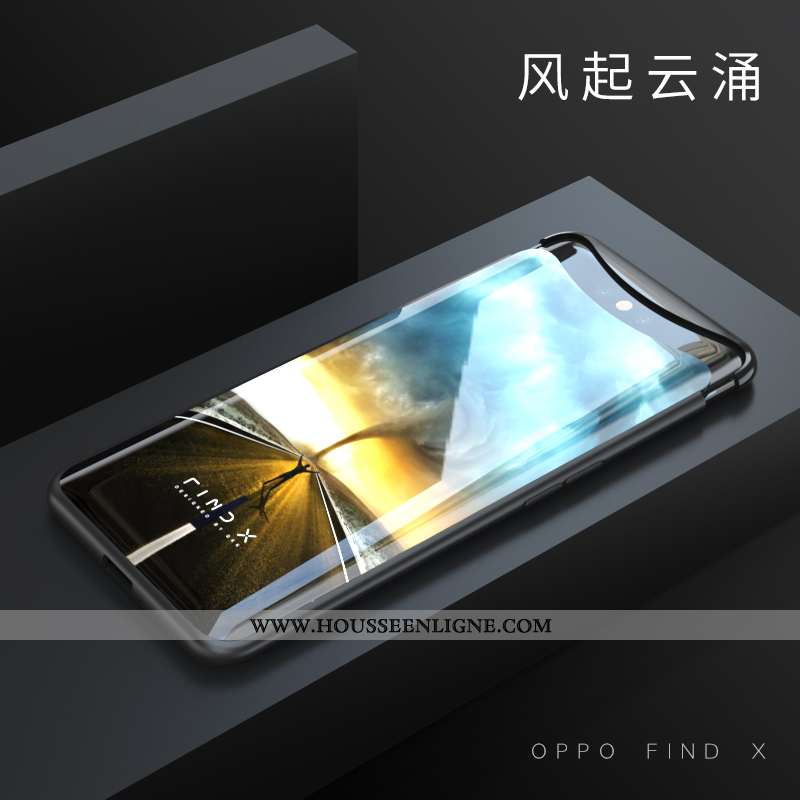 Étui Oppo Find X Protection Transparent Difficile Coque Violet Incassable