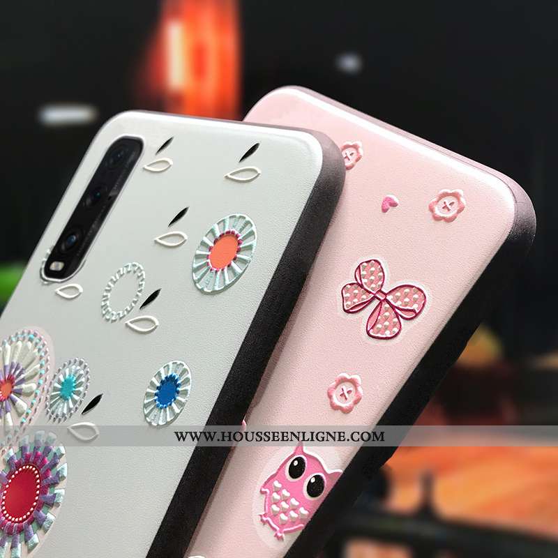 Étui Oppo Find X2 Pro Charmant Tendance Tout Compris Dessin Animé Petit Silicone Gaufrage Rose