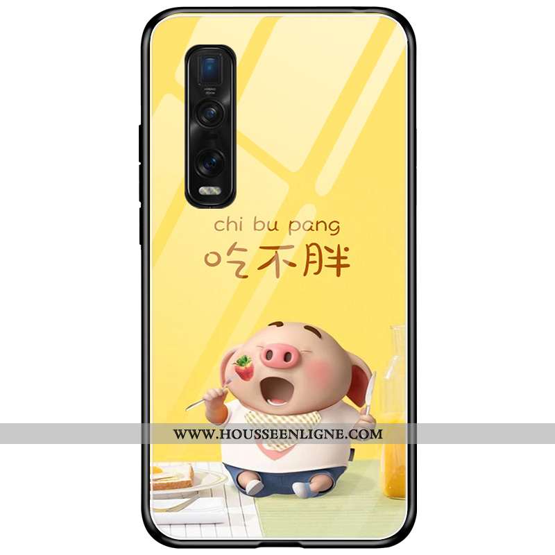 Étui Oppo Find X2 Pro Créatif Dessin Animé Incassable Miroir Tout Compris Personnalité Difficile Jau