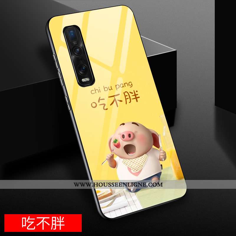 Étui Oppo Find X2 Pro Créatif Dessin Animé Incassable Miroir Tout Compris Personnalité Difficile Jau