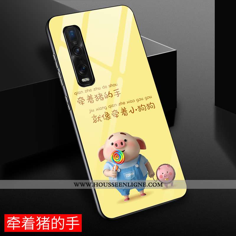Étui Oppo Find X2 Pro Créatif Dessin Animé Incassable Miroir Tout Compris Personnalité Difficile Jau
