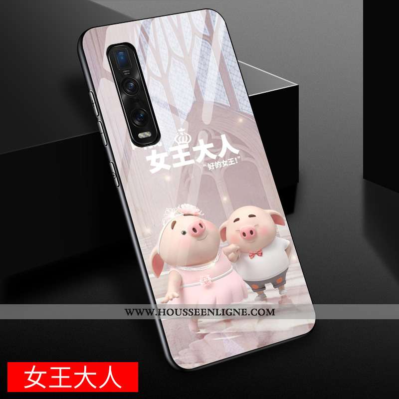 Étui Oppo Find X2 Pro Créatif Dessin Animé Incassable Miroir Tout Compris Personnalité Difficile Jau